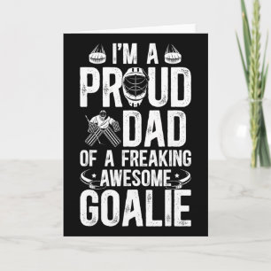 Tarjeta Orgulloso Papá De Un Portero De Hockey Papá De Hoc