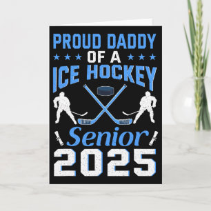 Tarjeta Orgulloso Papá De Un Senior De Hockey Sobre Hielo 