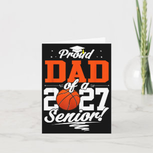 Tarjeta Orgulloso papá de una clase de baloncesto de últim