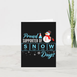 Tarjeta Orgulloso partidario de los días de nieve Profesor