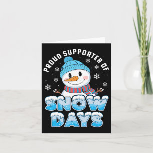 Tarjeta Orgulloso partidario retro de los días de nieve Ma