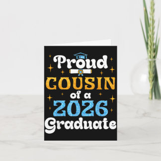 Tarjeta Orgulloso primo de un graduado de 2026 felicitacio