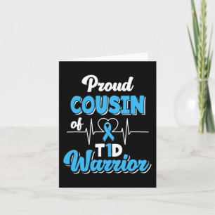 Tarjeta Orgulloso Primo De Un Guerrero Del T1D Diabetes Aw