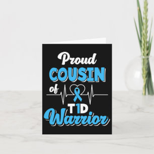 Tarjeta Orgulloso Primo De Un Guerrero Del T1d Diabetes Di