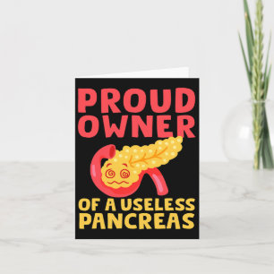 Tarjeta Orgulloso Propietario De Una Inútil Diabetes Pancr