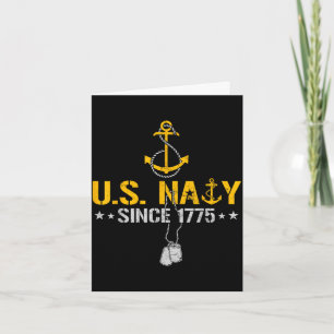 Tarjeta Orgulloso veterano naval desde 1775 ancla marinero