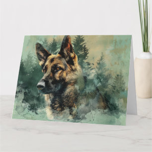 Tarjeta Orgulloso y bello pastor alemán