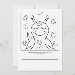 Tarjeta (Original) Caracol Cute Enviando Sonrisas Colorand