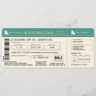 tarjeta original de invitación a 60. Cumpleaños