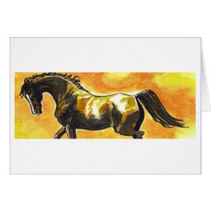 Tarjeta original del arte del caballo de