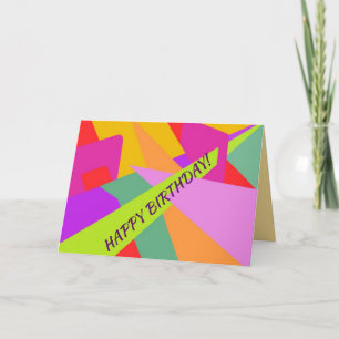 Tarjeta Original Digital Abstract Art on Birthday Card
