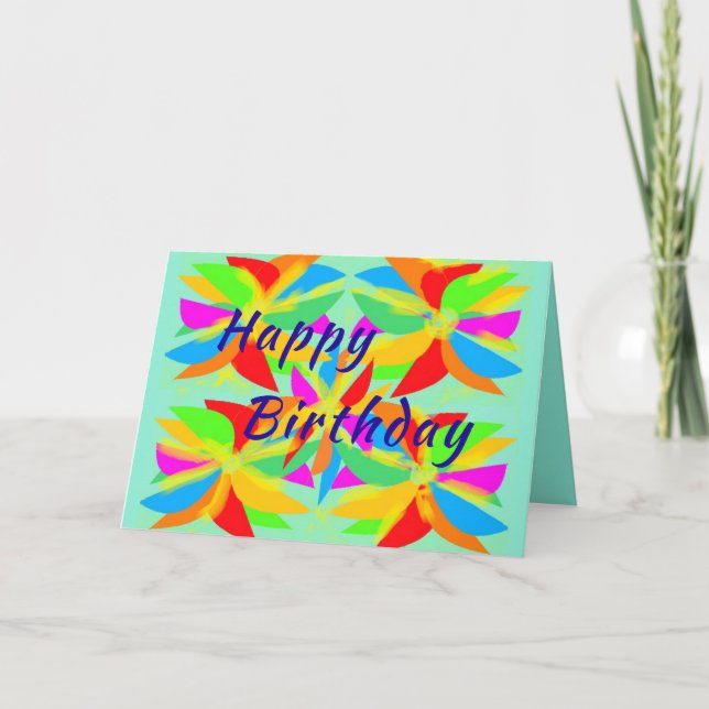 Tarjeta Original Digital Art on Birthday Card (Anverso)