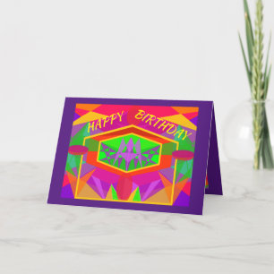 Tarjeta Original Digital Blazing Art Birthday Card
