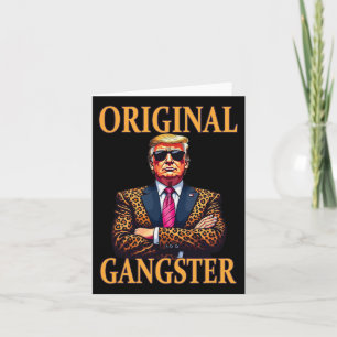 Tarjeta Original Gangster Funny Trump Arte Pop Estilo Trum