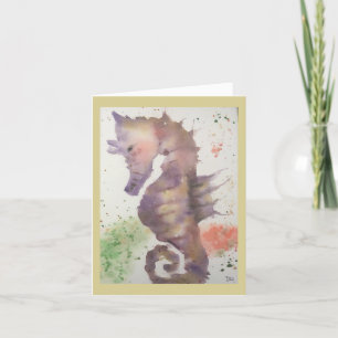 Tarjeta Original Seahorse Art on Blank Card