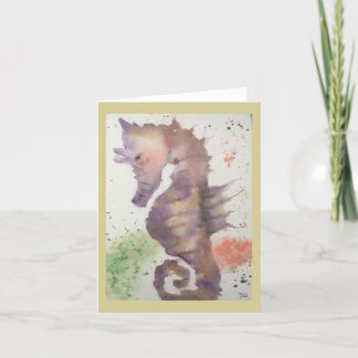 Tarjeta Original Seahorse Art on Blank Card