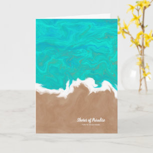 Tarjeta Orillas Personalizadas de Pueblo de Playa Paraíso
