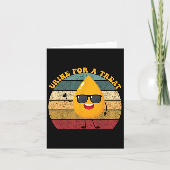 Tarjeta Orina Para Un Trato Equipo De Urología Divertido H (Anverso)