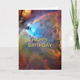 Tarjeta Orion Nebula Out of This World Space Birthday 5x7