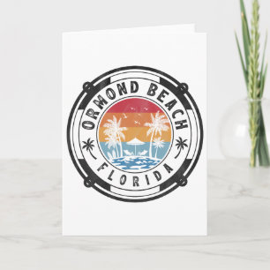 Tarjeta Ormond Beach Florida Vacaciones de Verano Vintage 