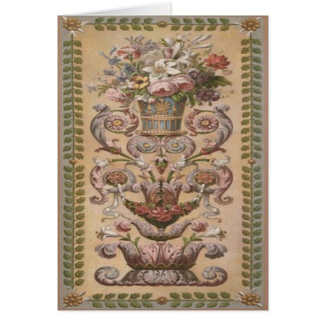 Tarjeta ornamental del siglo XIX (Frente)