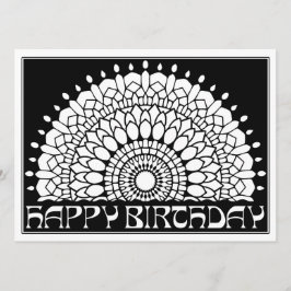 Tarjeta OrnaMENTAL Feliz cumpleaños Mandala color tu propi
