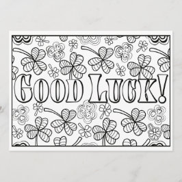 Tarjeta OrnaMENTALs Buena suerte Shamrock color tu propio