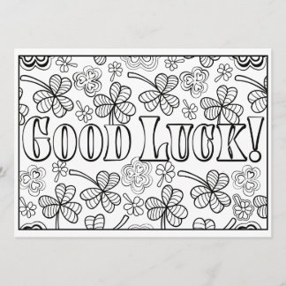 Tarjeta OrnaMENTALs Buena suerte Shamrock color tu propio