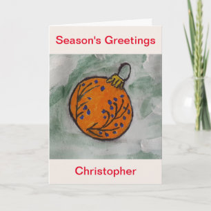 Tarjeta Ornamento de árbol de Navidad