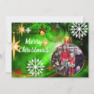 Tarjeta Ornamento de árbol de navidad personaliza nombres