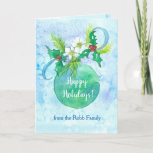 Tarjeta Ornamento De Felices Fiestas De Todos Los Nombres