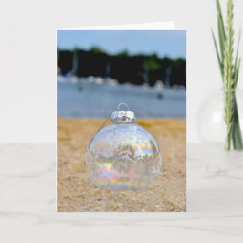 Tarjeta Ornamento de Navidad en la arena