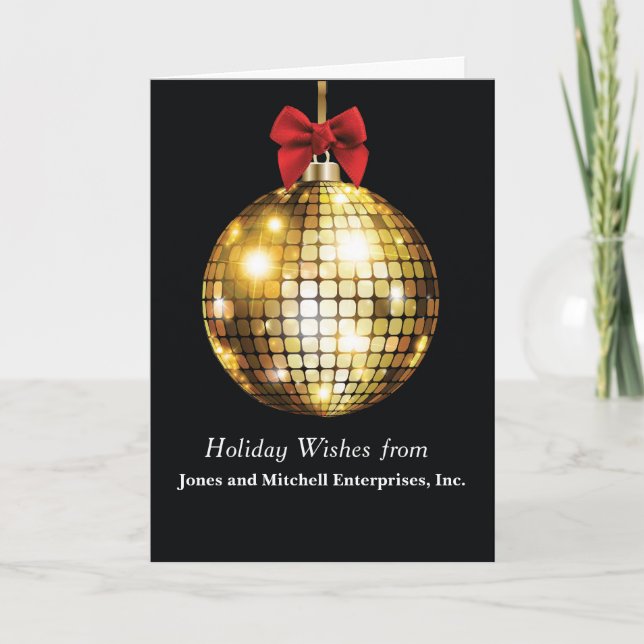 Tarjeta Ornamento dorado sobre el arco rojo negro (Anverso)