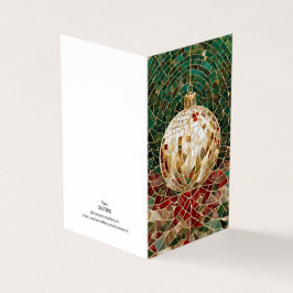 Tarjeta Ornamento navideño del tema navideño