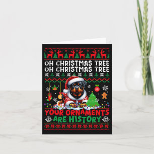 Tarjeta Ornamentos de árbol de navidad son historia Sweate