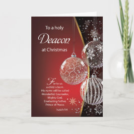 Tarjeta Ornamentos de citas de la Biblia de Navidades Deac