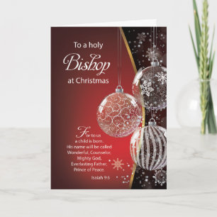 Tarjeta Ornamentos de citas de la Biblia de Navidades Obis