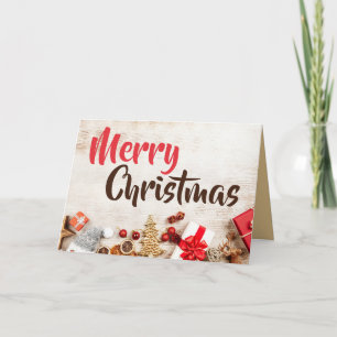 Tarjeta Ornamentos decorativos, saludos de Navidades