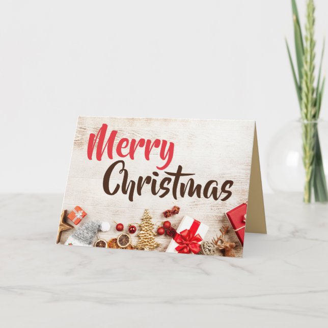 Tarjeta Ornamentos decorativos, saludos de Navidades (Anverso)