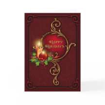 Tarjeta Ornate Elegent Navidades Personalizados
