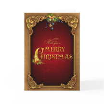 Tarjeta Ornate Elegent Navidades Personalizados