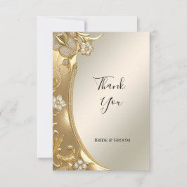 Tarjeta Ornate Floral de Oro