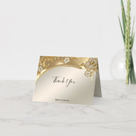 Tarjeta Ornate Floral de Oro