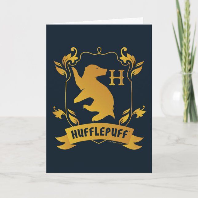 Tarjeta Ornate HUFFLEPUFF™ House Escudo (Anverso)