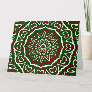 Tarjeta Ornate Maximalist Groovy Navidades Mandala Patter