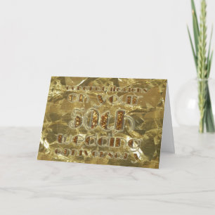 Tarjeta Oro del aniversario de boda de la enhorabuena 50.a