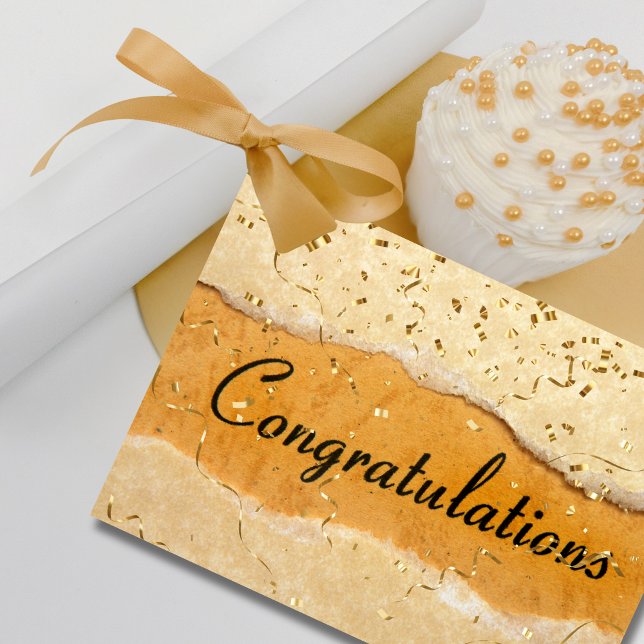 Tarjeta Oro Elegante Felicitaciones (Subido por el creador)