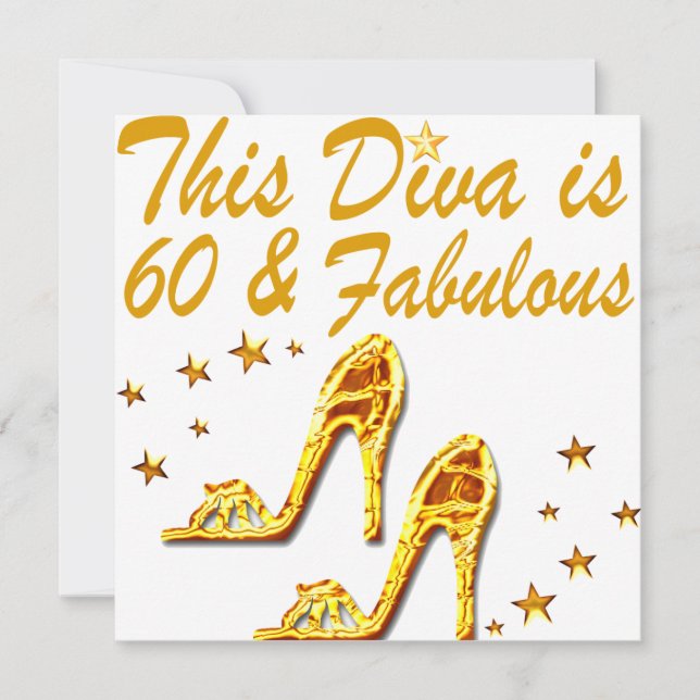 TARJETA ORO GLAMOROSO 60 CUMPLEAÑOS (Anverso)