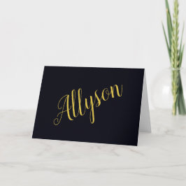 Tarjeta Oro glamour personalizado 