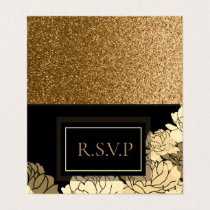 Tarjeta Oro R.S.V.P, bronceado, amarillo 50 aniversario